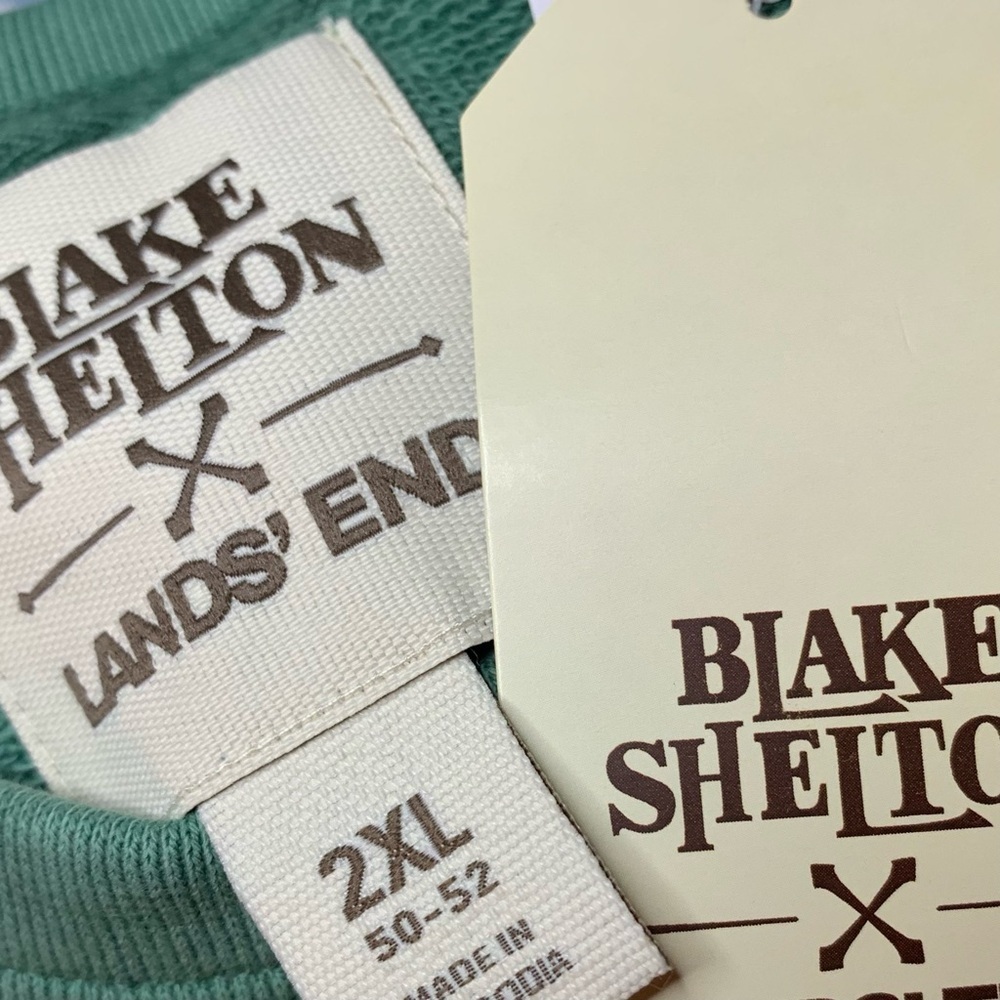 LANDSEND X Blake Shelton Mens French Terry Serious Sweats Crew Neck Sweatshirt - Picture 2 of 2